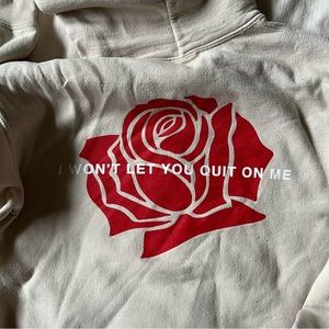 LANY “quit” graphic hoodie / gildan size small